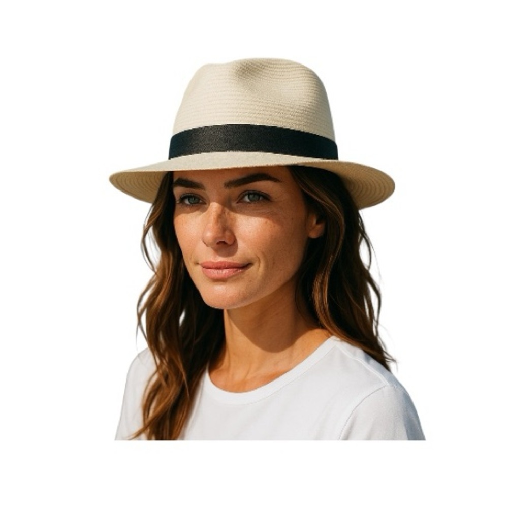 Fedora ColorBlock Straw Hat - Picture 9 of 9